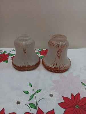 Aplique de pared Art Deco Nuvu marrón y vidrio esmerilado lote 2 Foto 1 de 4