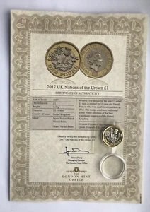 2017 ONE 1 POUND 12 SIDED BRILLIANT UNCIRCULATED BU WITH COA AND CAPSULE - Picture 1 of 4