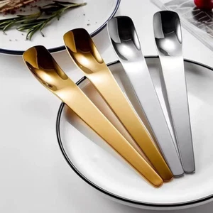 Coffee Tea Spoon Long Handle Ice Cream Dessert Spoons Stainless Steel Tableware - Imagen 1 de 14