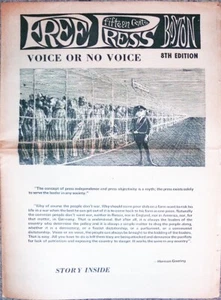 1968 -FREE PRESS BOSTON- Vietnam War Counterculture/Hippie Magazine/Newspaper - Picture 1 of 3