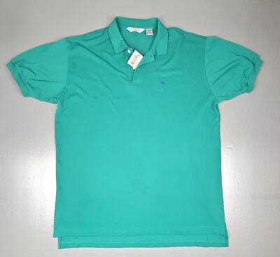 Camisa polo para hombre The Men's Store At Sears XLT. Cuello verde azulado vintage nuevo con etiquetas. Foto 1 de 4