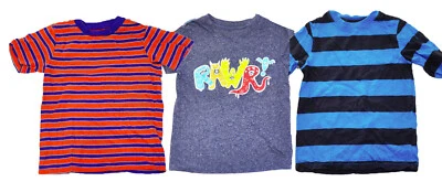 Lote de 3 Camisetas Niños Camisetas Rayas y Monstruos 4 Años Foto 1 de 4