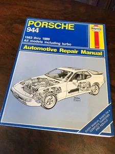 MANUAL DE REPARACIÓN AUTOMOTRIZ HAYNES PORSCHE 944 1983-1989 inc/Turbo ¡EXCELENTE! - Imagen 1 de 9
