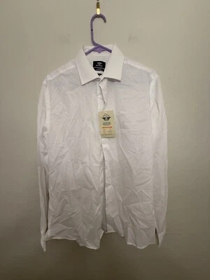 Dockers Fitted Stretch Collar Dress Shirt Men 15/15-1/2 Long Sleeve White Size M - Image 1 of 3