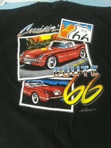Vintage Cruisin' Route 66 Polo T-Shirt XL Wild Hare 1994 - Picture 1 of 5