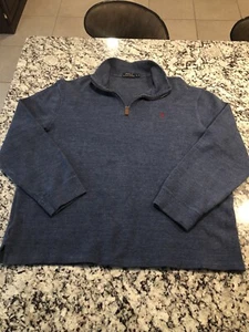 Ralph Lauren Polo Men’s Size XL 1/4 zip pullover sweater - Picture 1 of 11