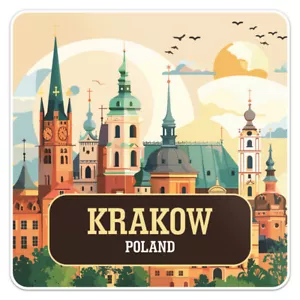 Poland Krakow City Vinyl Decal Waterproof Car Bumper Sticker - Picture 1 of 6