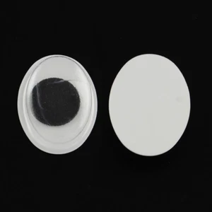 LOT de 100 CABOCHONS YEUX MOBILES OVALES à coller 3D 10 x 8mm perles scrap fimo - Imagen 1 de 1