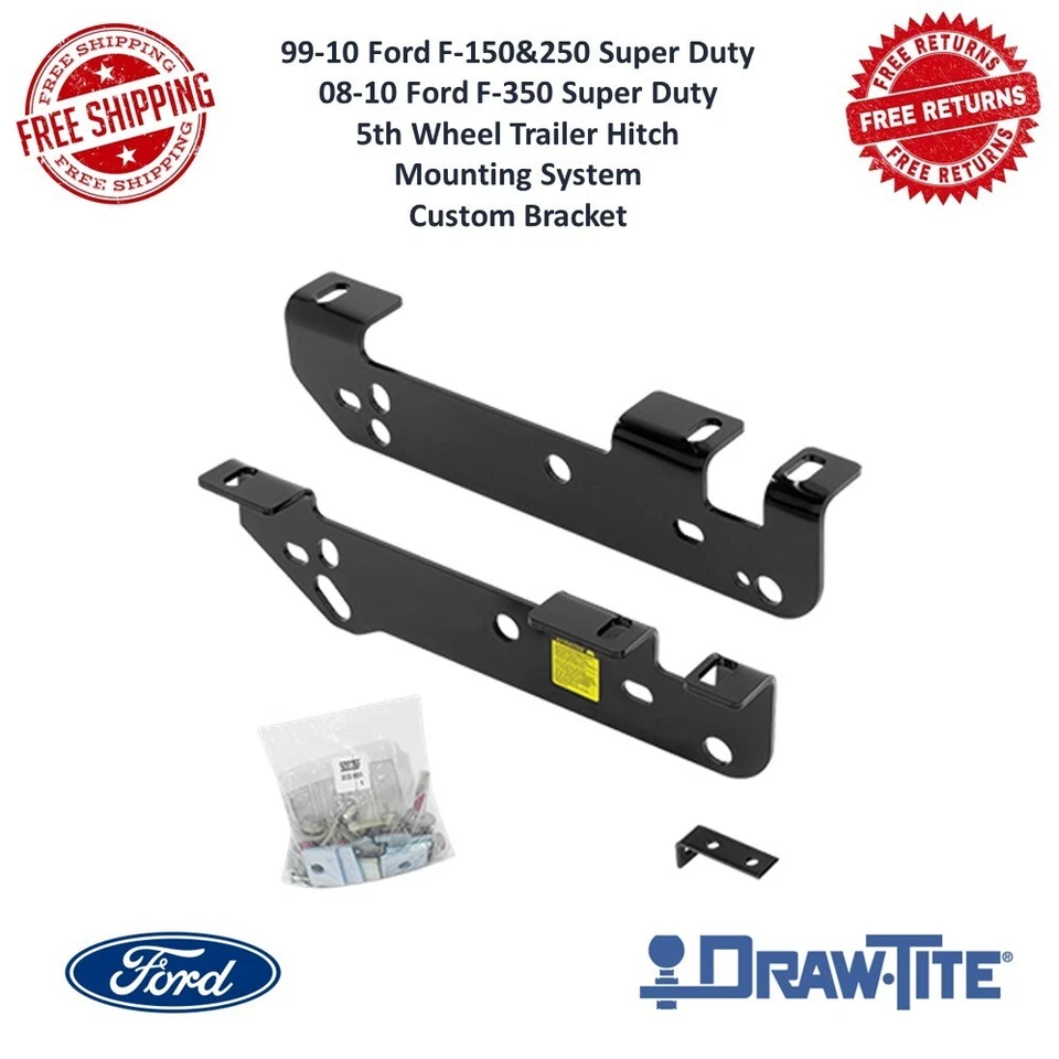 Draw-Tite 50026 5th Wheel Trailer Hitch Mounting System Custom Bracket for Ford - Image 1 of 4