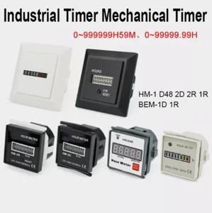 Time Totalizer HM-1 D48 2D 2R 1R BEM-1D 1R Industrial Timer Mechanical Timer - Picture 1 of 20