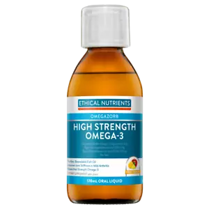 Ethical Nutrients High Strength Omega-3 170mL Oral Liquid Fruit Punch OMEGAZORB - Picture 1 of 3