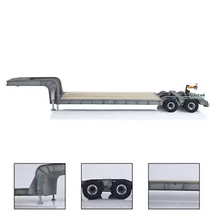 LESU Metal Trailer 4Axles 872MM for Tamiya 1/14 Scale RC Tractor Truck Model - Picture 1 of 22