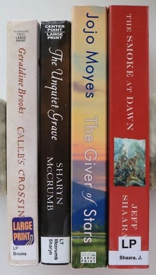 Lot of 4 Large Print Historical Fiction Books by Brooks, McCrumb, Moyes & Shaara - Image 1 of 2