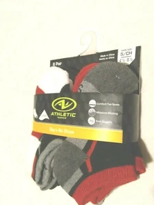 Athletic Works 6 Pair Youth Boy's No Show Socks Size Small 4-8 NIP - Picture 1 of 4