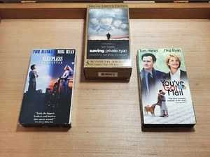 TOM HANKS! VHS LOT! (3) SLEEPLESS SEATTLE, Blockbuster VIDEO! Saving PRIVATE... - Picture 1 of 12