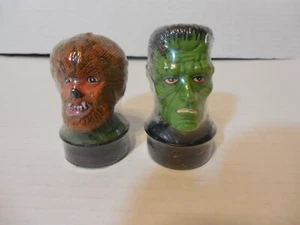 Universal Studios Monsters 2 diferentes velas vintage 1990 selladas Wolfman Frankensten - Imagen 1 de 8