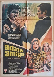 Farewell Friend ORIGINAL Spanish 1969 POSTER Alain Delon Charles Bronson Esc art - Imagen 1 de 7