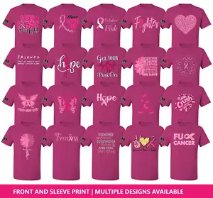 Collection Designs Breast Cancer Awareness US Flag Sleeve Unisex Pink T-Shirt - Bild 1 von 22
