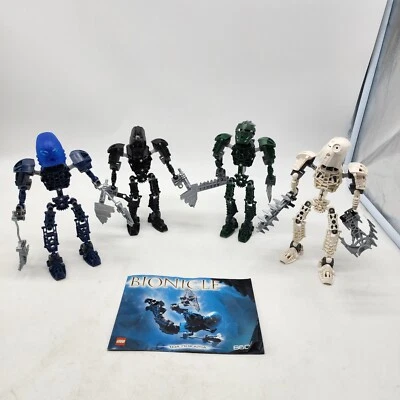 2004 LEGO Bionicle Toa Metru 8602 8603 8605 8606 Lot of 4 100% Complete - Image 1 of 4