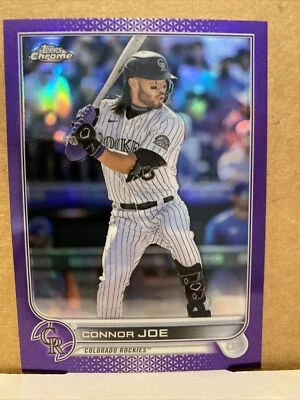 2022 Topps Chrome Update Connor Joe Purple Refractor Rockies USC33 - Image 1 of 2