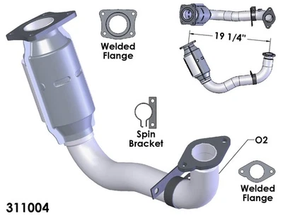 Convertidor catalítico para Ford Focus LX 2000-2002 Foto 1 de 2