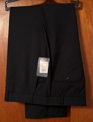 ¡NUEVO! PANTALONES DE VESTIR BROOK TAVERNER LANA AZUL MARINO 44 x 31,5 Foto 1 de 2