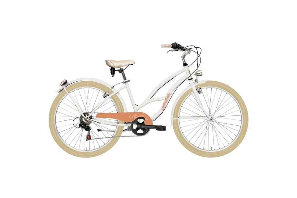 Fahrrad cruiser Damen Malibu Weiß Matt 6v Adriatica - Bild 1 von 1