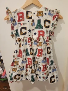 Vestido ABC Rosa Pollo Nueva York Usado en Excelente Condición Talla 5Y - Imagen 1 de 3