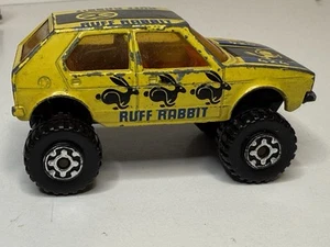 Vintage 1981 Matchbox ROMPING RABBIT VW RUFF RABBIT 4X4 Yellow Volkswagen - Picture 1 of 6