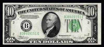 $10 1934C NEW YORK GEM UNCIRCULATED Federal Reserve Note! - Image 1 of 2