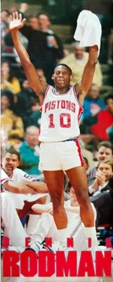 VTG 1990 DETROIT PISTONS Dennis Rodman BAD BOYS Door Size Costacos Poster NEW🔥 - Image 1 of 3