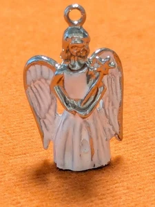 Sterling Silber Anhänger Engel weiß emailliert - Bild 1 von 4
