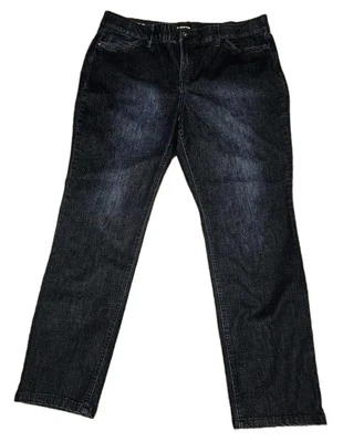 Liz Claiborne Sara Slim Leg Mid Rise Women's Size 16 Blue Denim 5 Pocket Jeans - Image 1 of 4