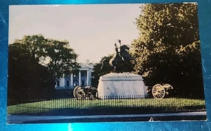 Vintage unbenutzt neu aus altem Lagerbestand Postkarte weißes Pferd Lafayette Park Andrew Jackson Statue - Bild 1 von 2