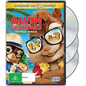 Alvin And The Chipmunks | 3-Movie Collection (DVD, 3-Disc) PAL Region 4 (Triple - Picture 1 of 5