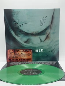 NEW Disturbed SIGNED The Sickness 25th On Anniversary Green Vinyl AUTOGRAPHED LP - Picture 1 of 10