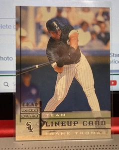 🧢 Tarjeta de alineación del equipo FRANK THOMAS 🥎 1998 LEAF ROOKIES & STARS #189 PRECIO MÁS BAJO - Imagen 1 de 2