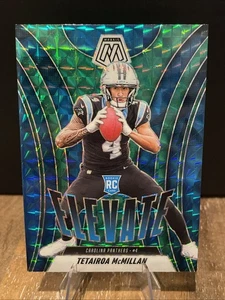 2025 Mosiac Tetairoa McMillan Elevate Green Mosiac Prizm.  Rookie Panthers - Picture 1 of 2