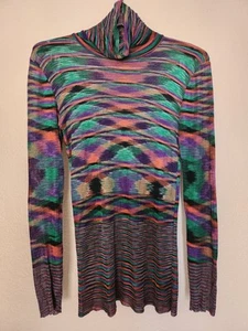 Vintage Missoni Saks Fifth Avenue Knit Top Tunic Shirt Sweater Sheer Italy SZ 48 - Picture 1 of 12