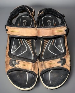 Ecco Yucatan Braun Leder Wander Sandalen Herren Größe 45 EU - Bild 1 von 6