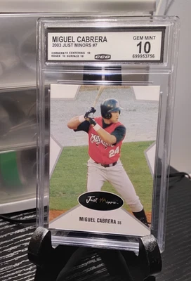 MIGUEL CABRERA 2003 JUST MINORS #7 等级宝石完好 10 检查出来 — 第 1/4 张图片