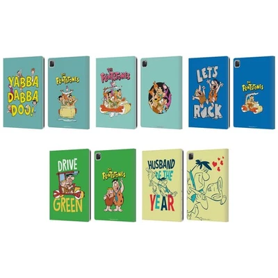 OFFICIAL THE FLINTSTONES GRAPHICS LEATHER BOOK WALLET CASE COVER FOR APPLE iPAD - Image 1 of 4