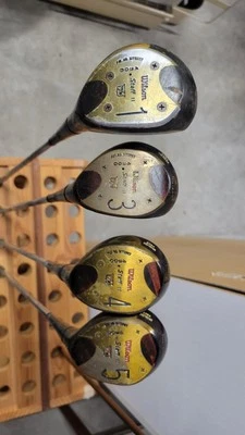 ⛳JUEGO DE MADERAS VINTAGE WILSON STAFF II 4300 1,2,3,4 MADERAS REG FLEX EJE ULTRALITE⛳️ Foto 1 de 4
