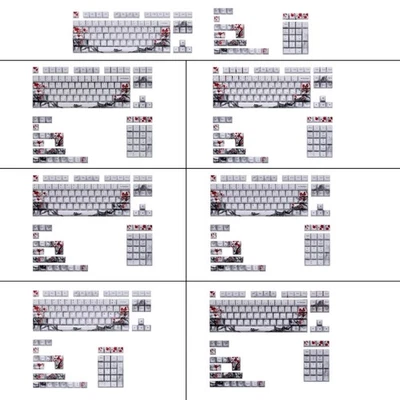128Key Mechanical Keyboards Keycaps OEM Height Sublimations Multiple Languages - Image 1 of 4