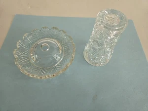 Vintage Chandelier Glass Spacer Parts, Pressed Glass EUC - Picture 1 of 5