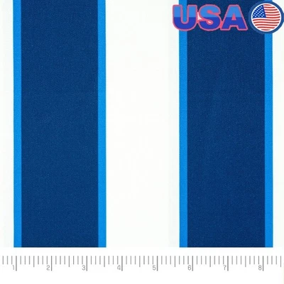 Stain Resistant Indoor Outdoor Fabric 100 Polyester Boca Stripe 54 Inch Width US - Image 1 of 4
