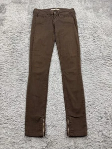 Vince Jeans Damen 25 braun Skinny Knöchel Reißverschluss Mid Rise Zahnstocher Denim - Bild 1 von 10