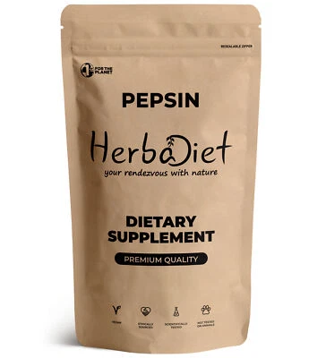 PEPSINA 1:3000 Polvo Digestivo Enzima Ayuda Proteína Digestión Absorción de Nutrientes Foto 1 de 3