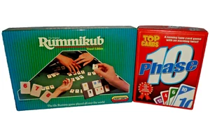 Rummikub (Spears Games 1988 Travel Edition) + Gioco di Carte Fase 10 (Completo) - Foto 1 di 24