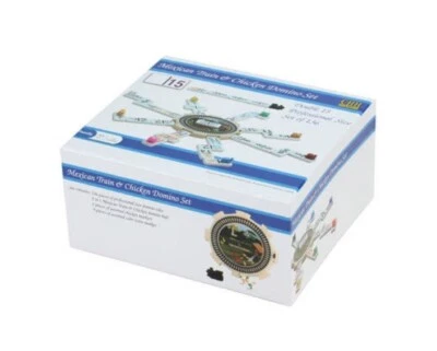 Dominoes double 15 Professional Size Color Number Mexican Train With Center Hub - Image 1 of 4